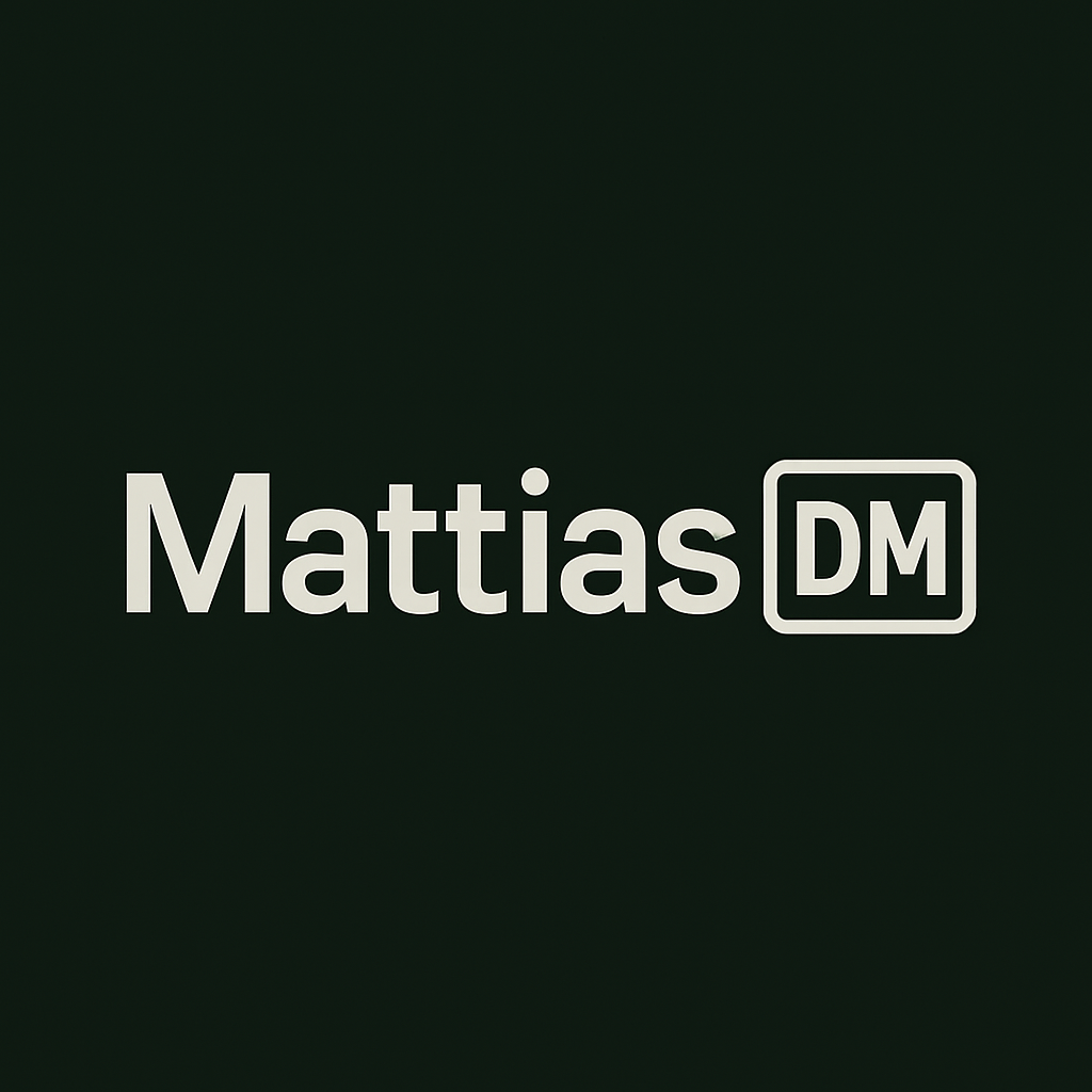 Preview of Matti's personal website.